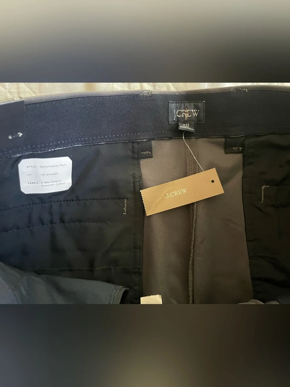 J.CREW 770 Straight-fit tech pant in Atlantic Slate Size 33 NWT $128 CH697